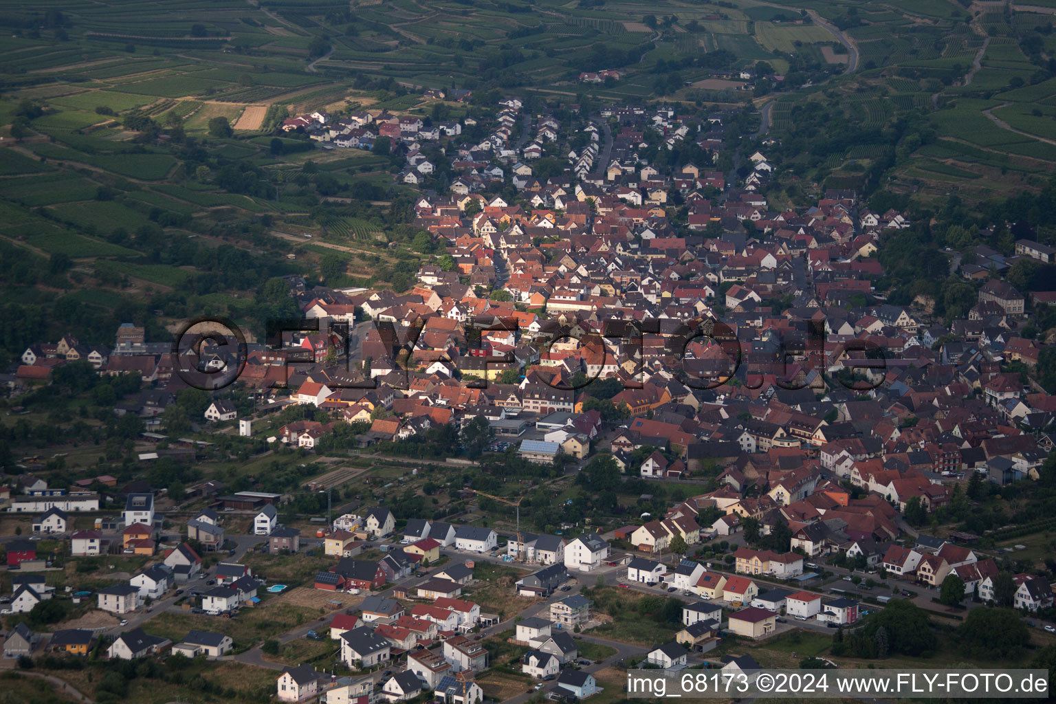 Vue aérienne de Quartier de Nimbourg à Bahlingen am Kaiserstuhl dans le département Bade-Wurtemberg, Allemagne