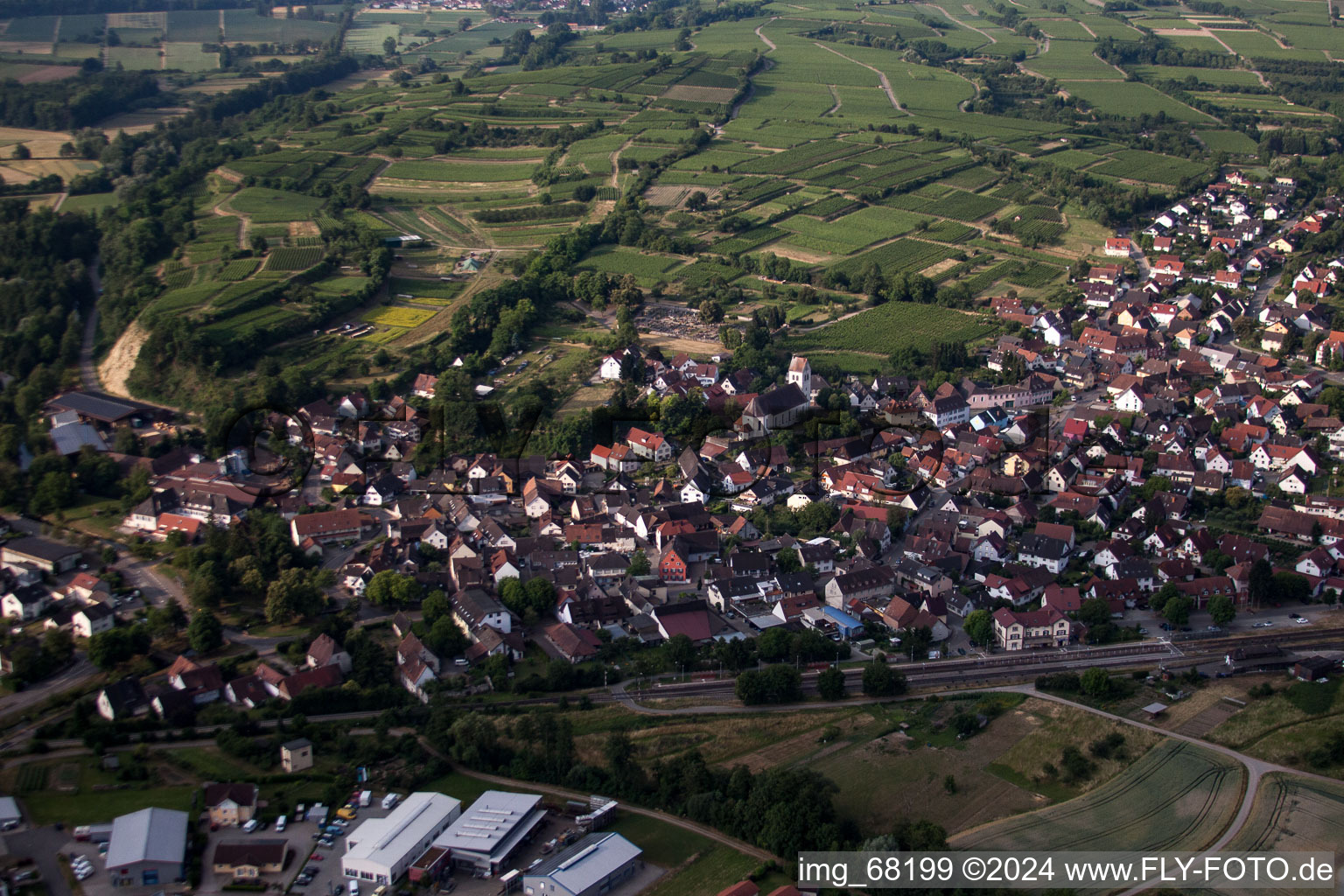 Photographie aérienne de Gottenheim dans le département Bade-Wurtemberg, Allemagne