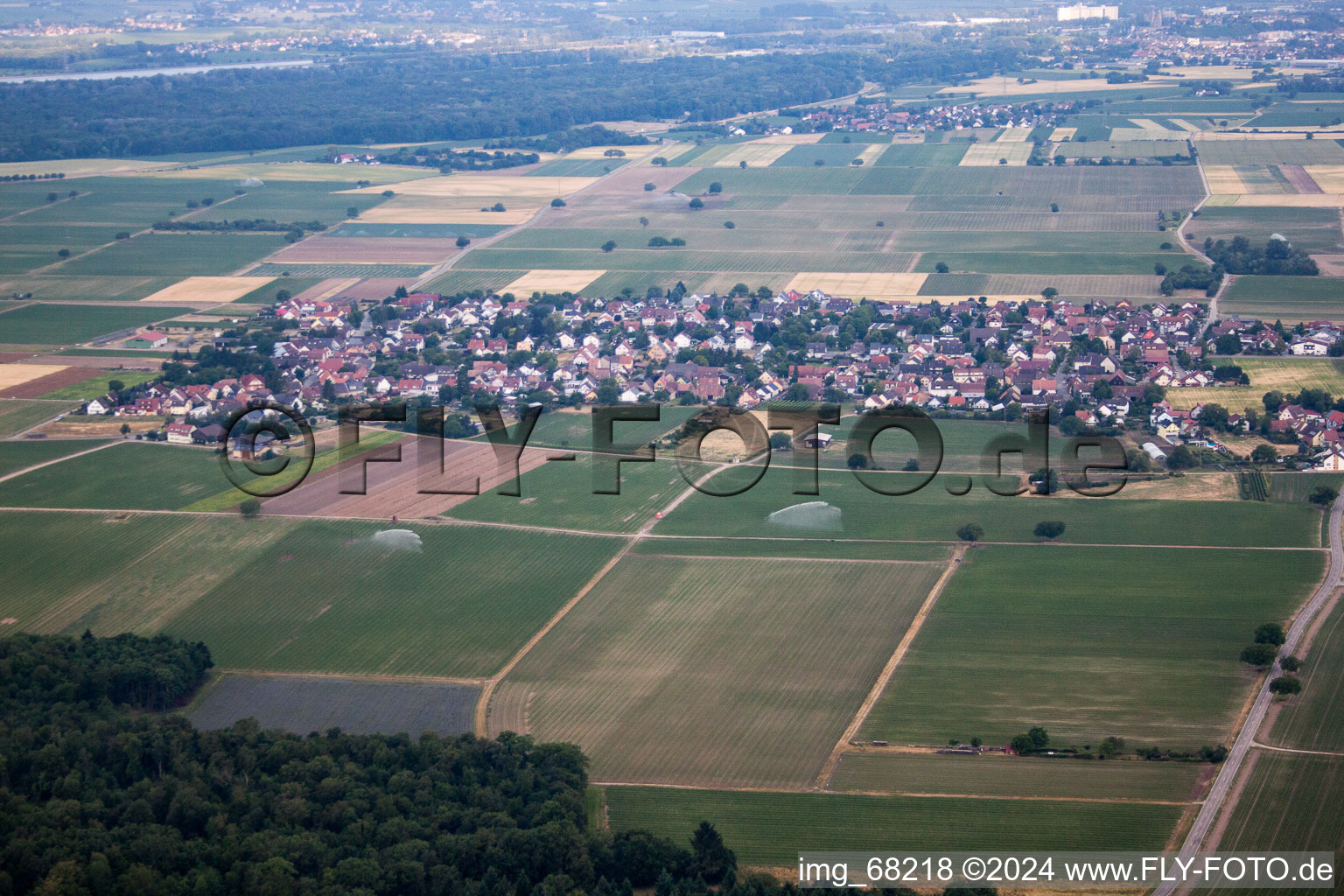 Vue d'oiseau de Merdingen dans le département Bade-Wurtemberg, Allemagne