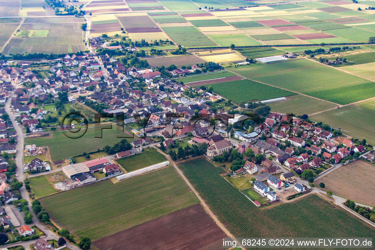 Vue aérienne de Quartier Tunsel in Bad Krozingen dans le département Bade-Wurtemberg, Allemagne