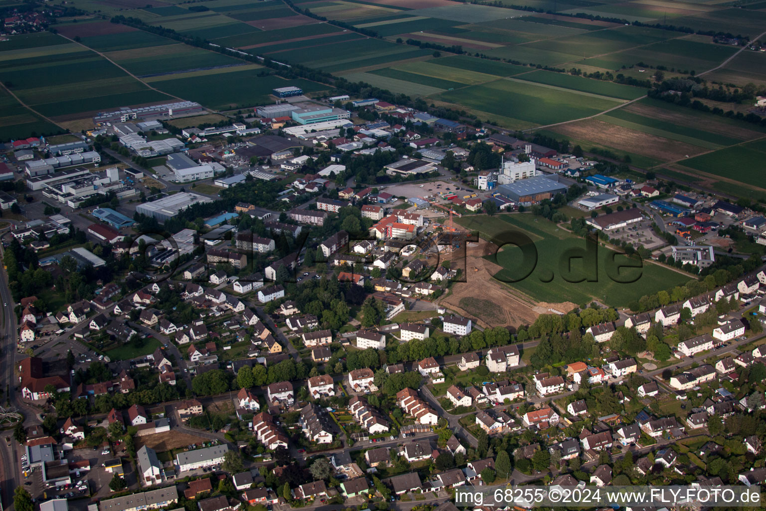 Vue aérienne de Heitersheim dans le département Bade-Wurtemberg, Allemagne