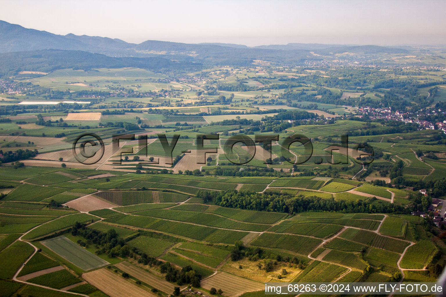 Vue oblique de Heitersheim dans le département Bade-Wurtemberg, Allemagne