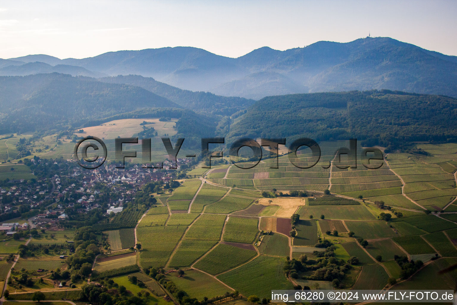 Vue aérienne de Britzingen dans le département Bade-Wurtemberg, Allemagne