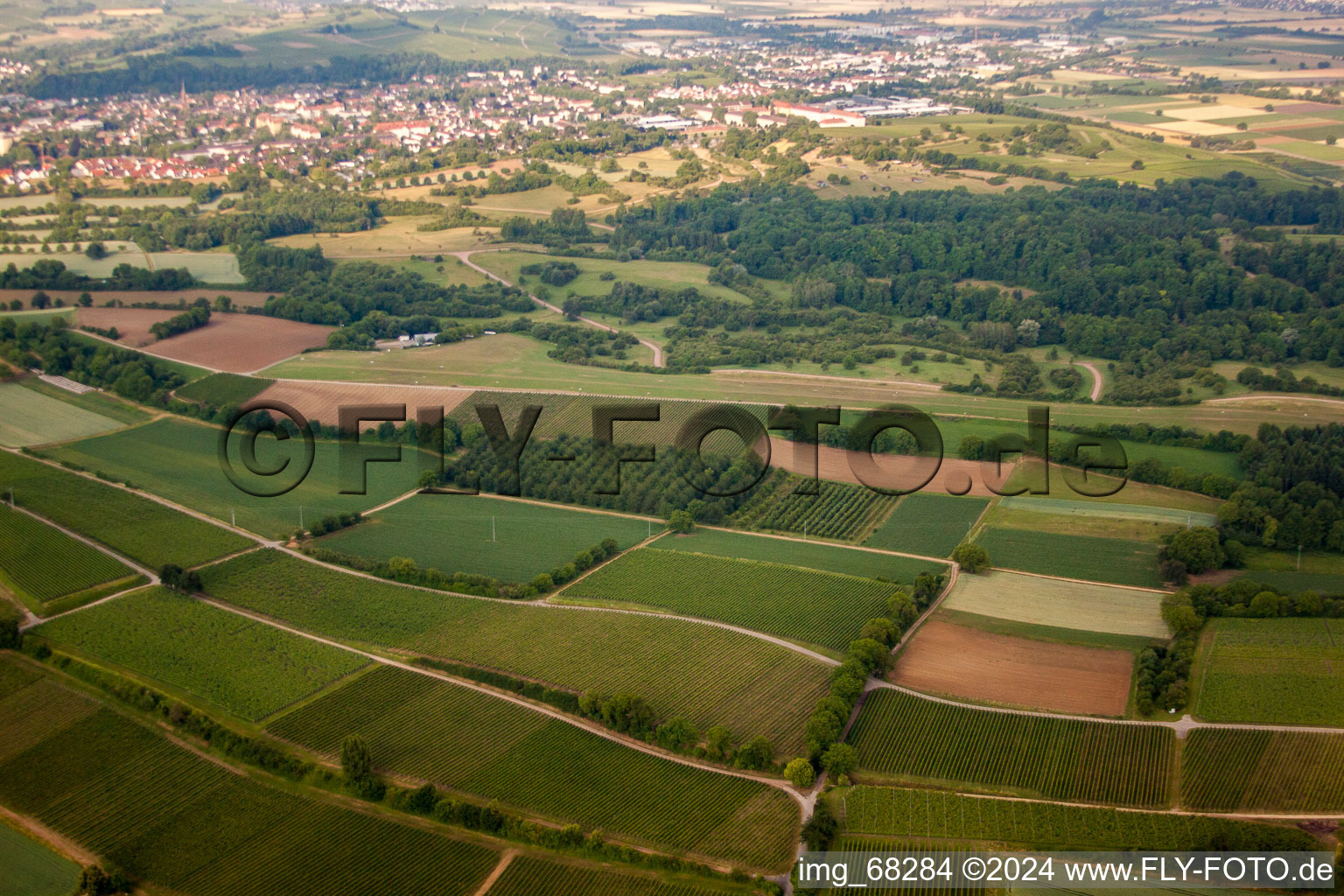 Vue aérienne de Aérodrome de planeurs à Müllheim dans le département Bade-Wurtemberg, Allemagne