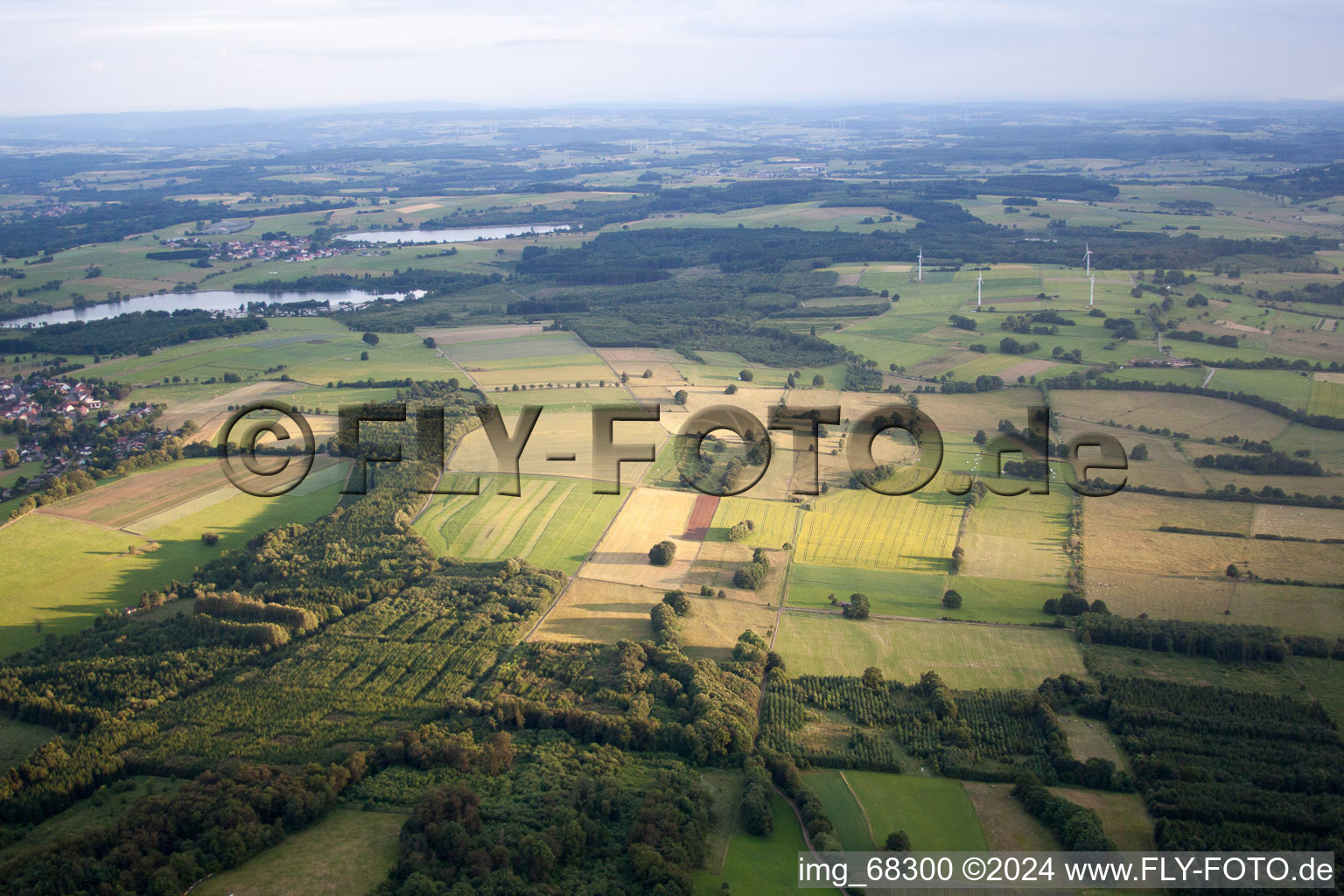 Vue aérienne de Bannerod dans le département Hesse, Allemagne