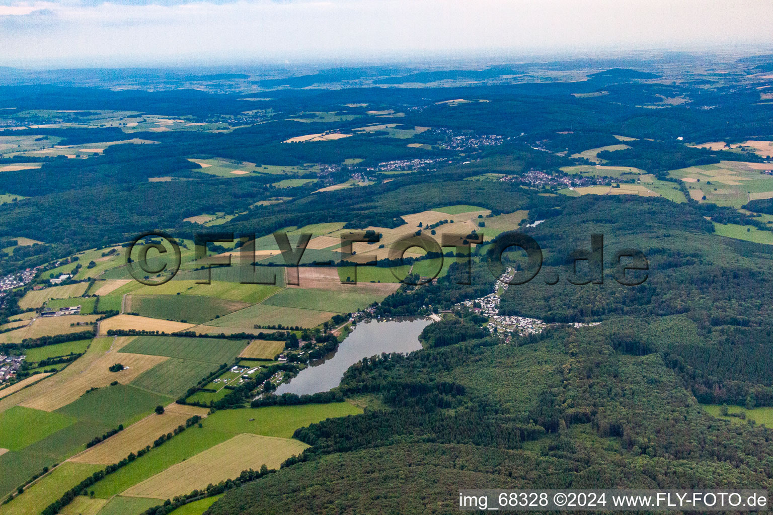 Vue aérienne de Burkhards dans le département Hesse, Allemagne