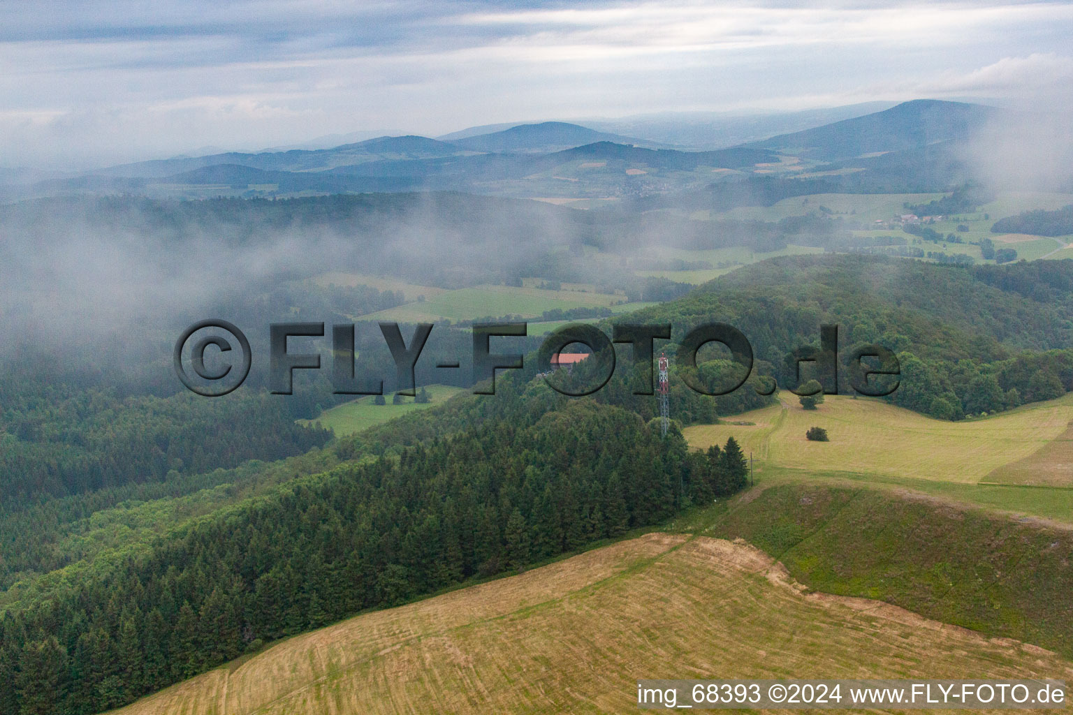 Vue oblique de Grabenhöfchen dans le département Hesse, Allemagne