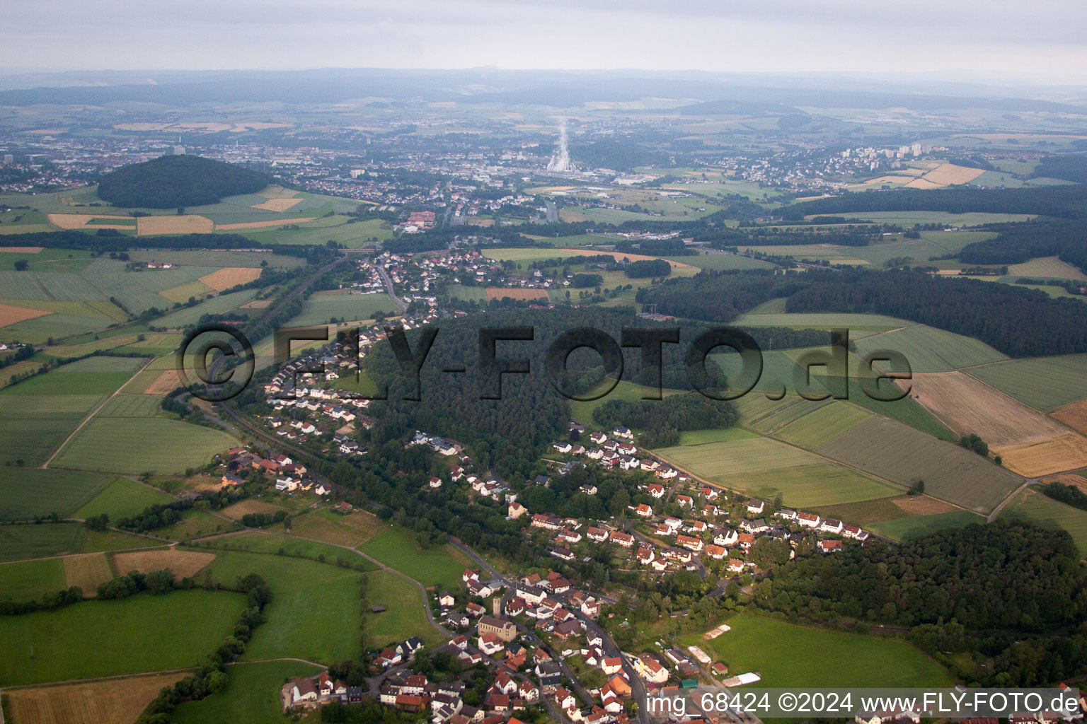 Vue aérienne de De l'est à Fulda dans le département Hesse, Allemagne