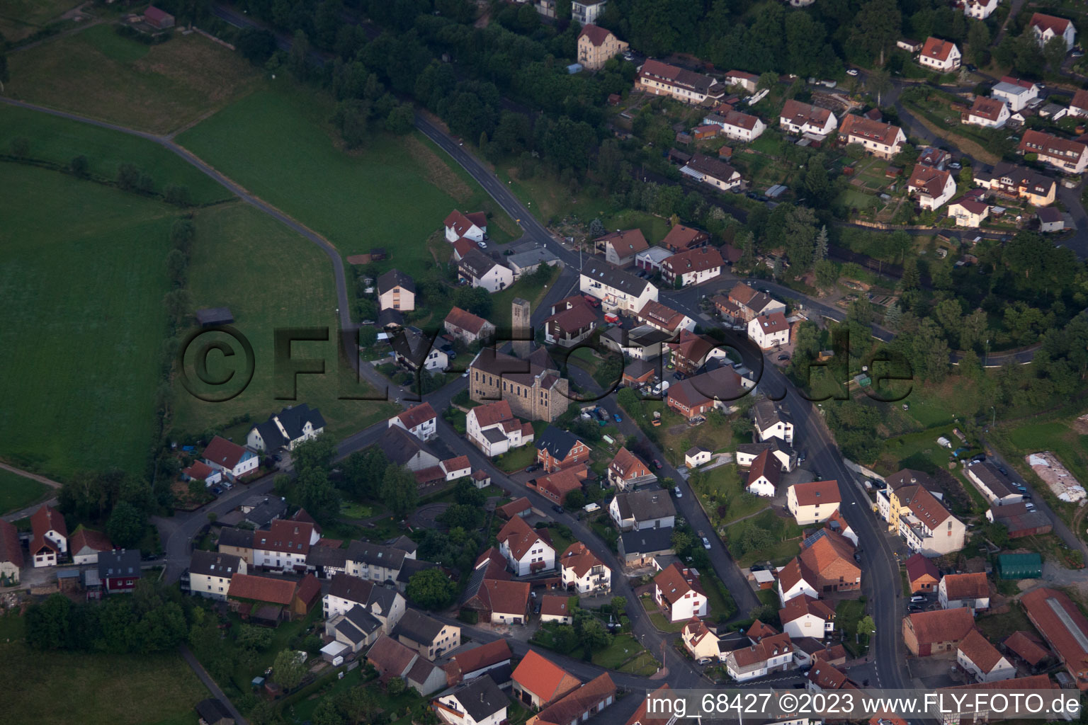 Photographie aérienne de Steinhaus dans le département Hesse, Allemagne