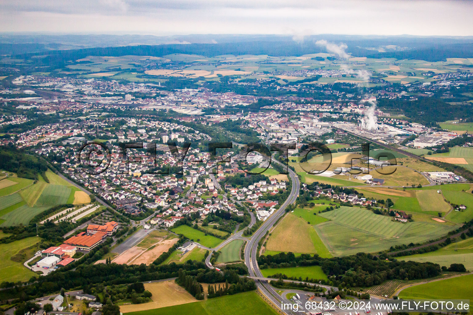 Photographie aérienne de De l'est à Fulda dans le département Hesse, Allemagne