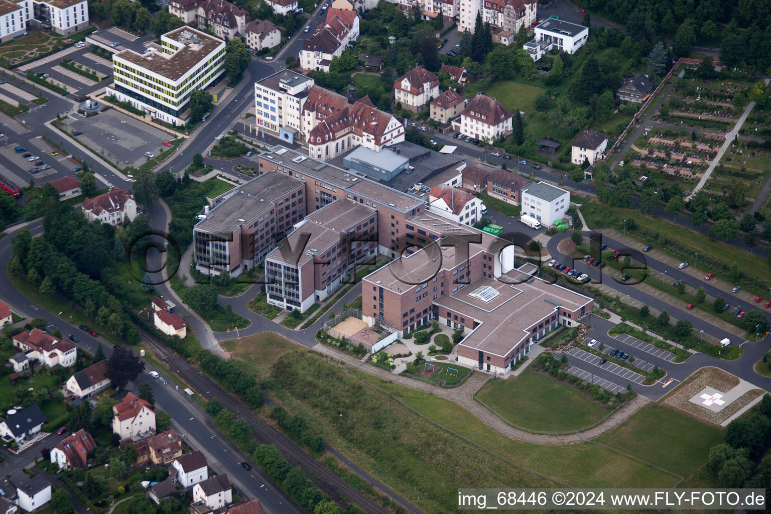 Vue aérienne de Fulda dans le département Hesse, Allemagne