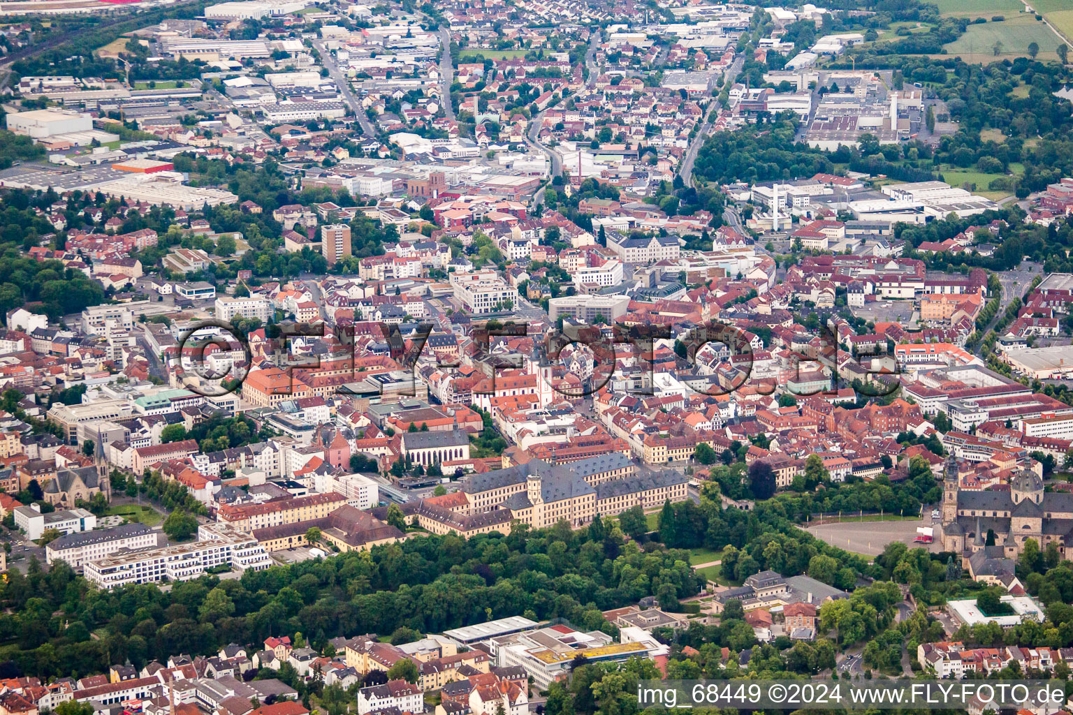 Vue aérienne de Fulda dans le département Hesse, Allemagne