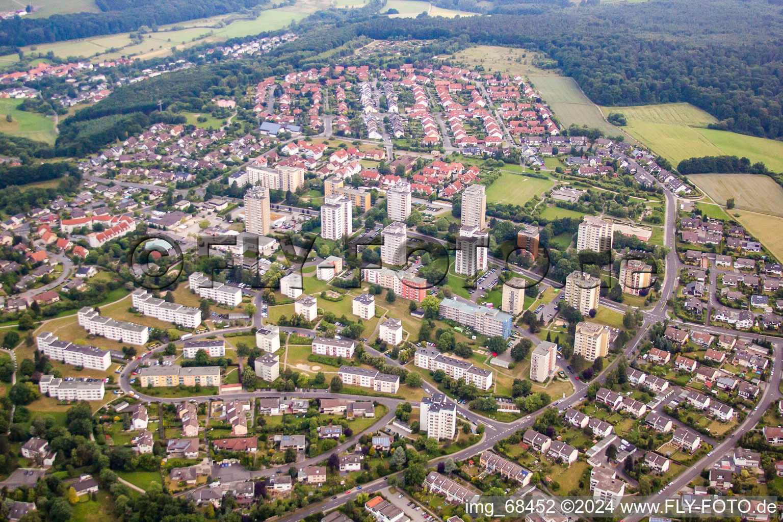 Photographie aérienne de Fulda dans le département Hesse, Allemagne