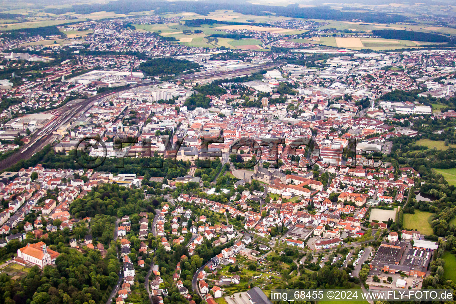 Fulda dans le département Hesse, Allemagne d'en haut