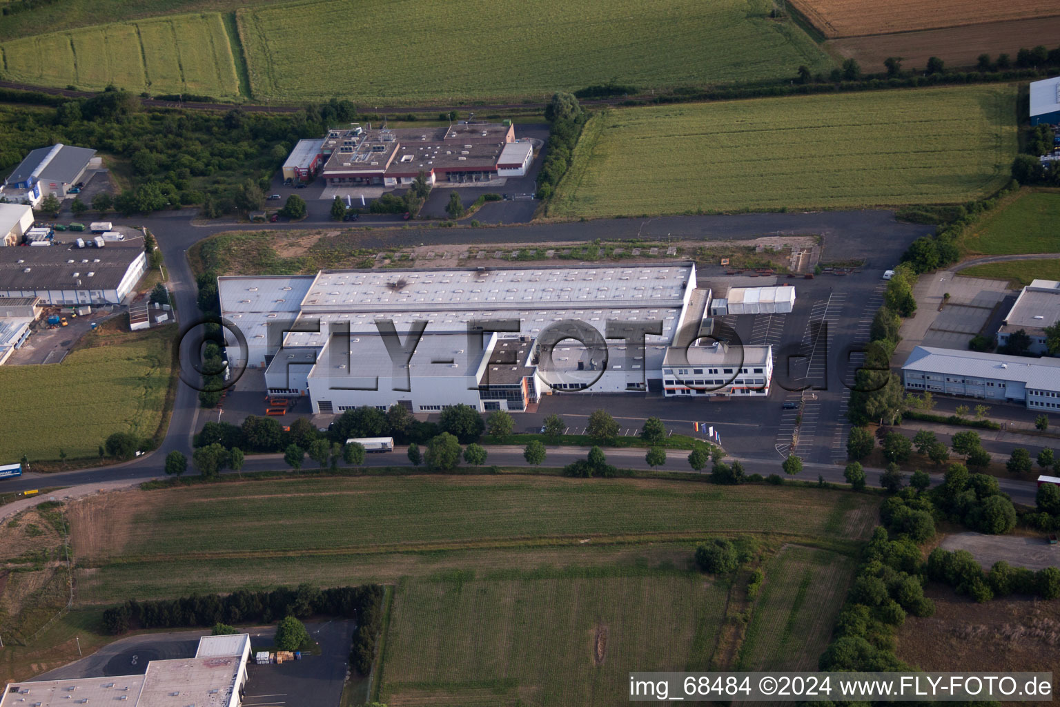 Image drone de Besges, zone industrielle à Fulda dans le département Hesse, Allemagne