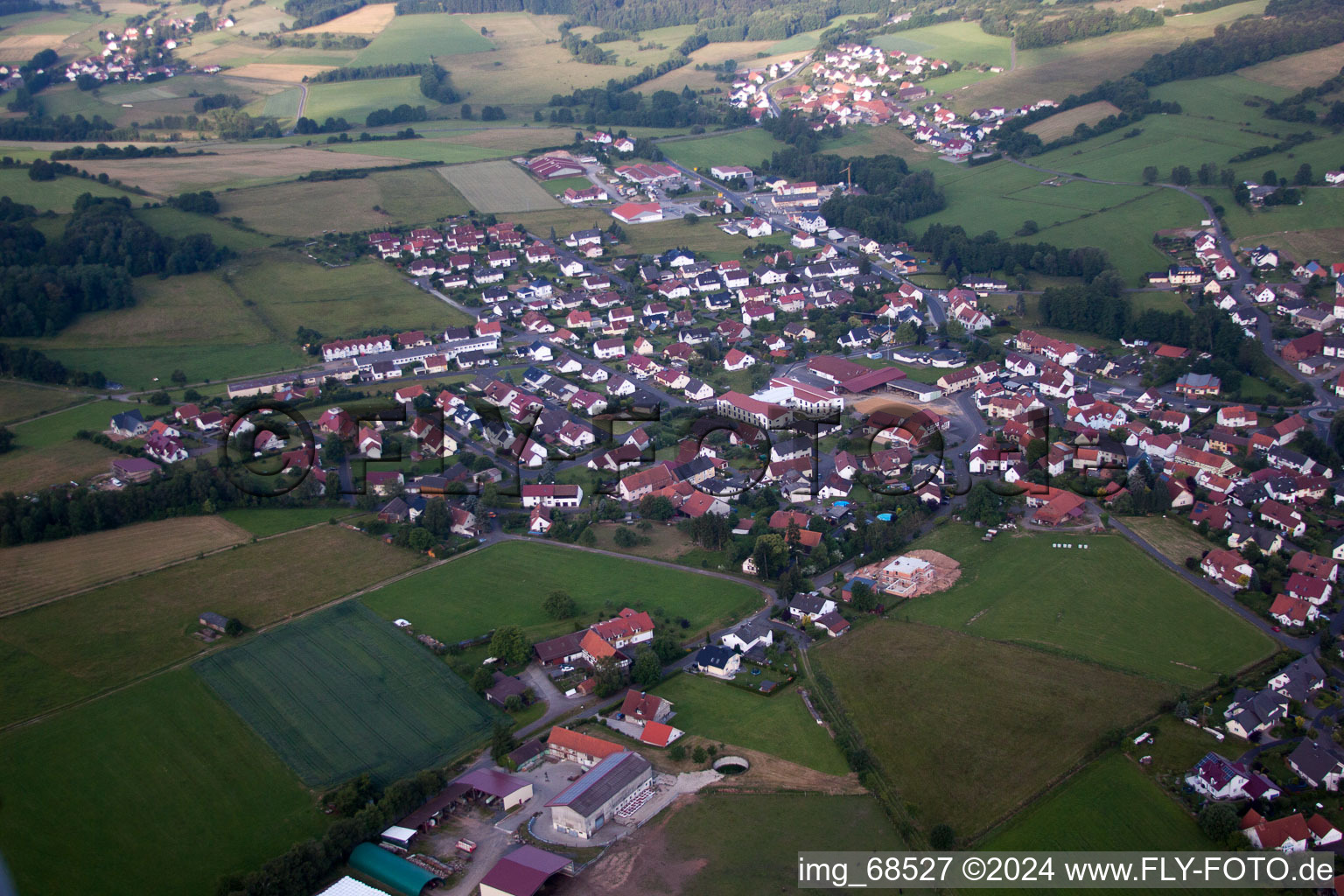 Photographie aérienne de Hosenfeld dans le département Hesse, Allemagne