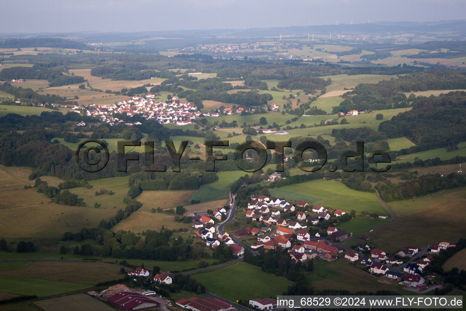 Hosenfeld dans le département Hesse, Allemagne d'en haut