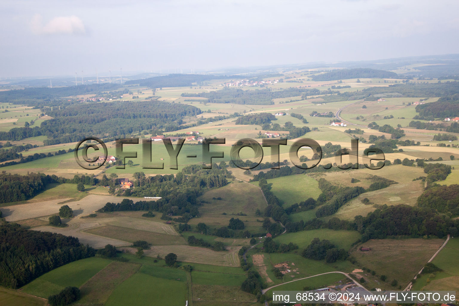 Photographie aérienne de Pfaffenrod dans le département Hesse, Allemagne