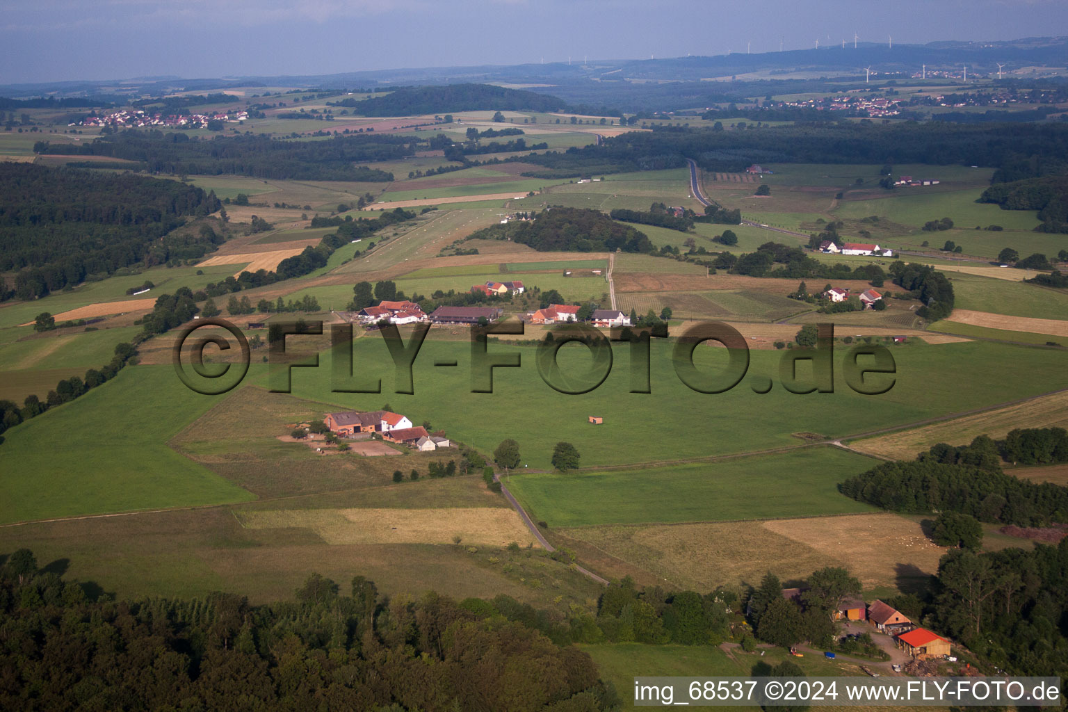 Vue aérienne de Brandlos dans le département Hesse, Allemagne