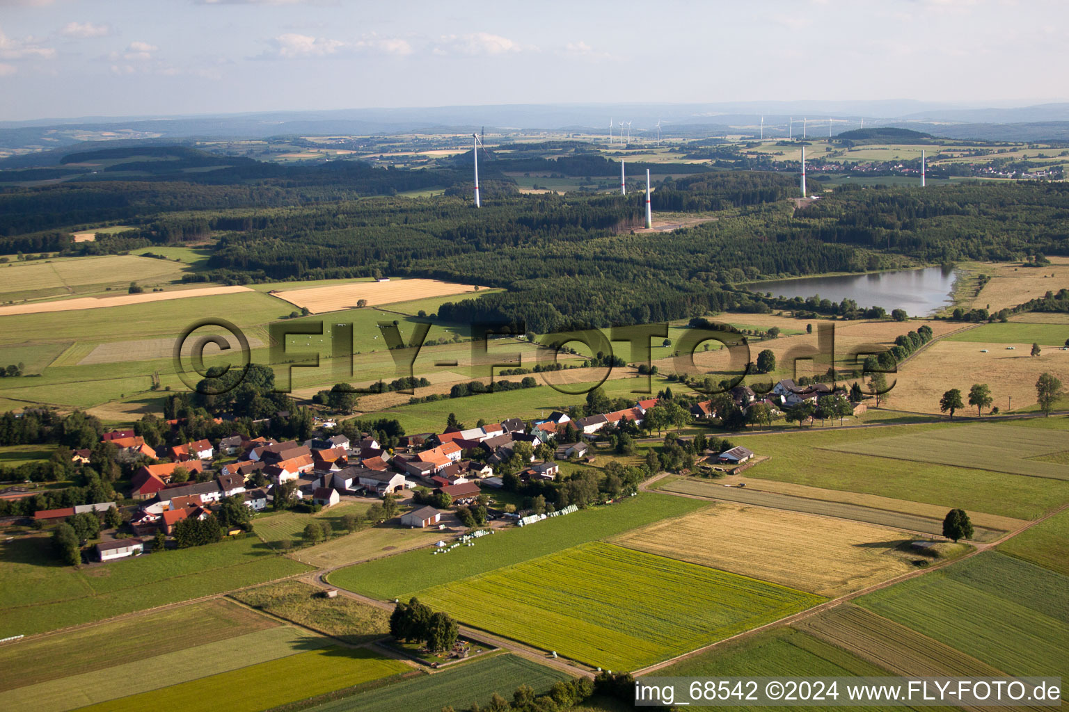 Vue aérienne de Quartier Reichlos in Freiensteinau dans le département Hesse, Allemagne