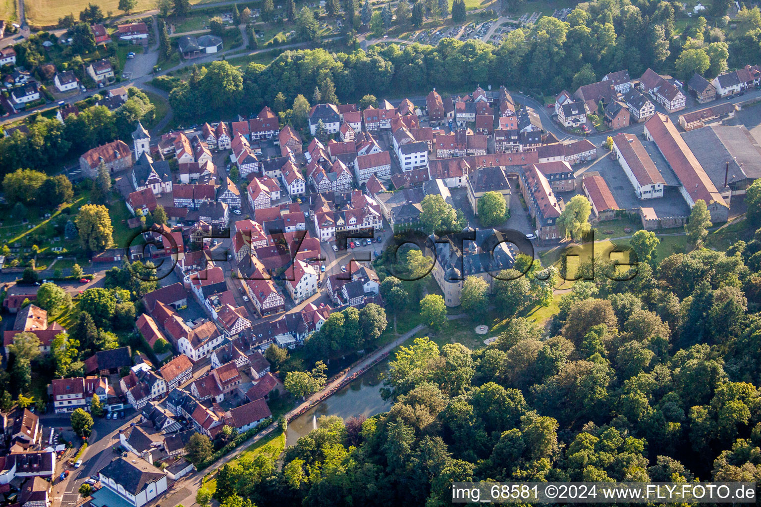 Vue aérienne de Verrouiller Wächtersbach à Wächtersbach dans le département Hesse, Allemagne