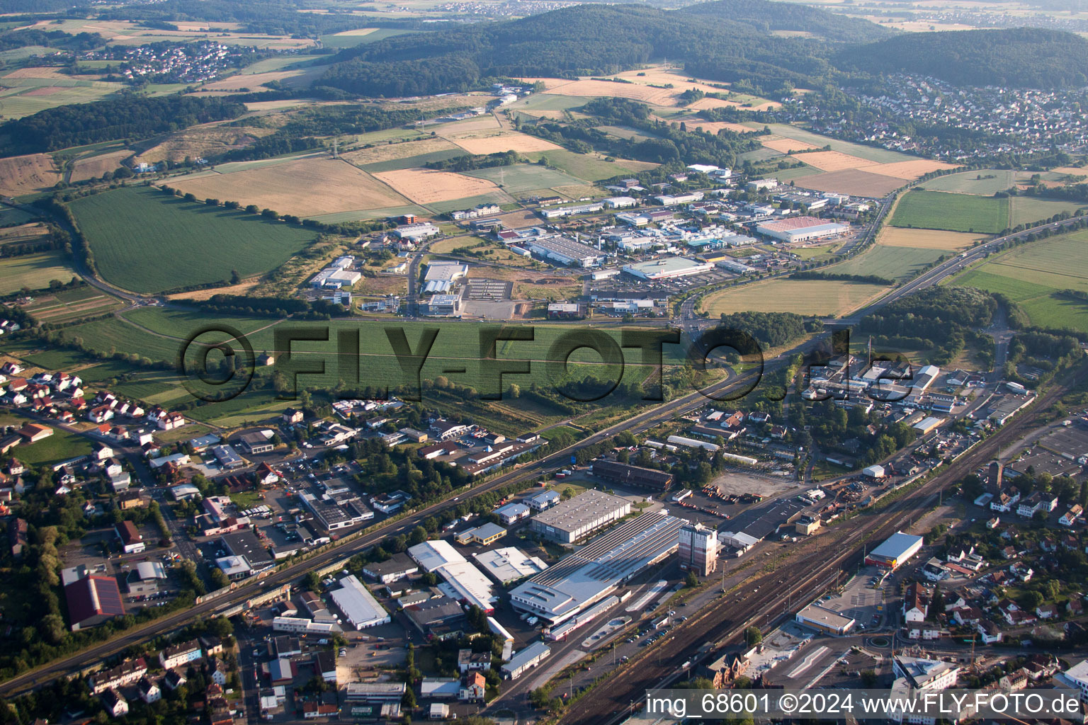 Gelnhausen dans le département Hesse, Allemagne d'en haut