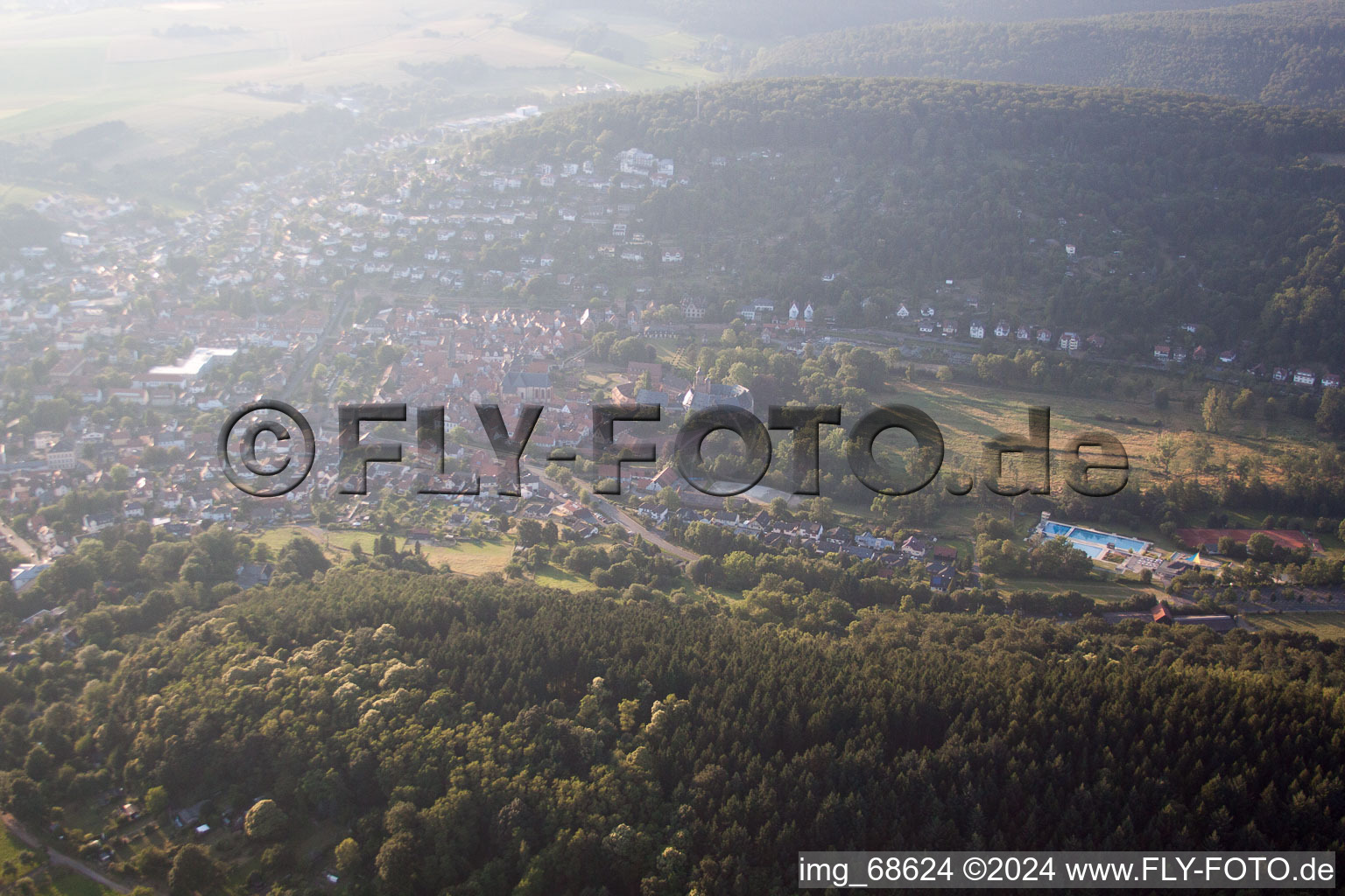 Vue aérienne de Büdingen dans le département Hesse, Allemagne