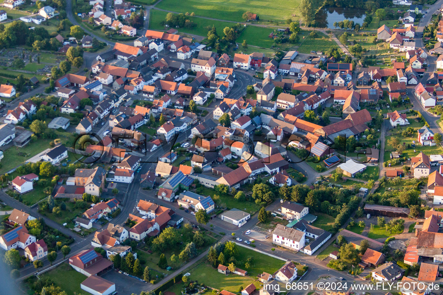 Vue aérienne de Quartier Wenings in Gedern dans le département Hesse, Allemagne