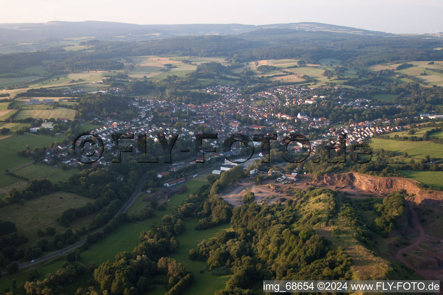 Vue aérienne de Gedern dans le département Hesse, Allemagne