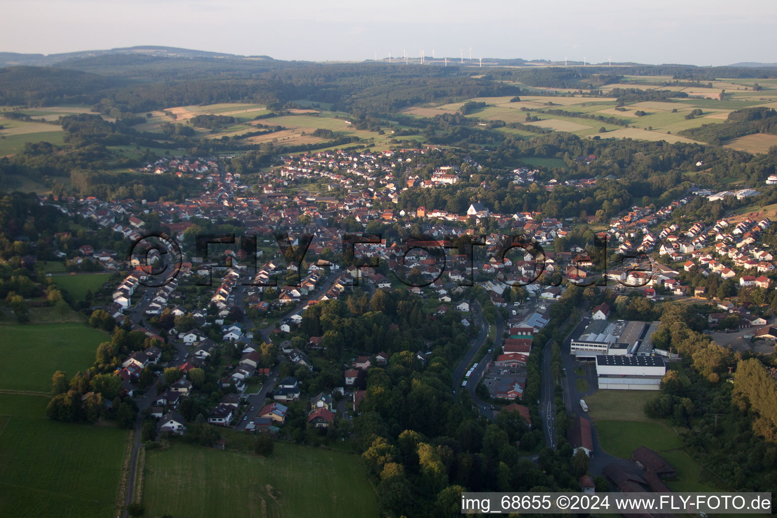 Photographie aérienne de Gedern dans le département Hesse, Allemagne