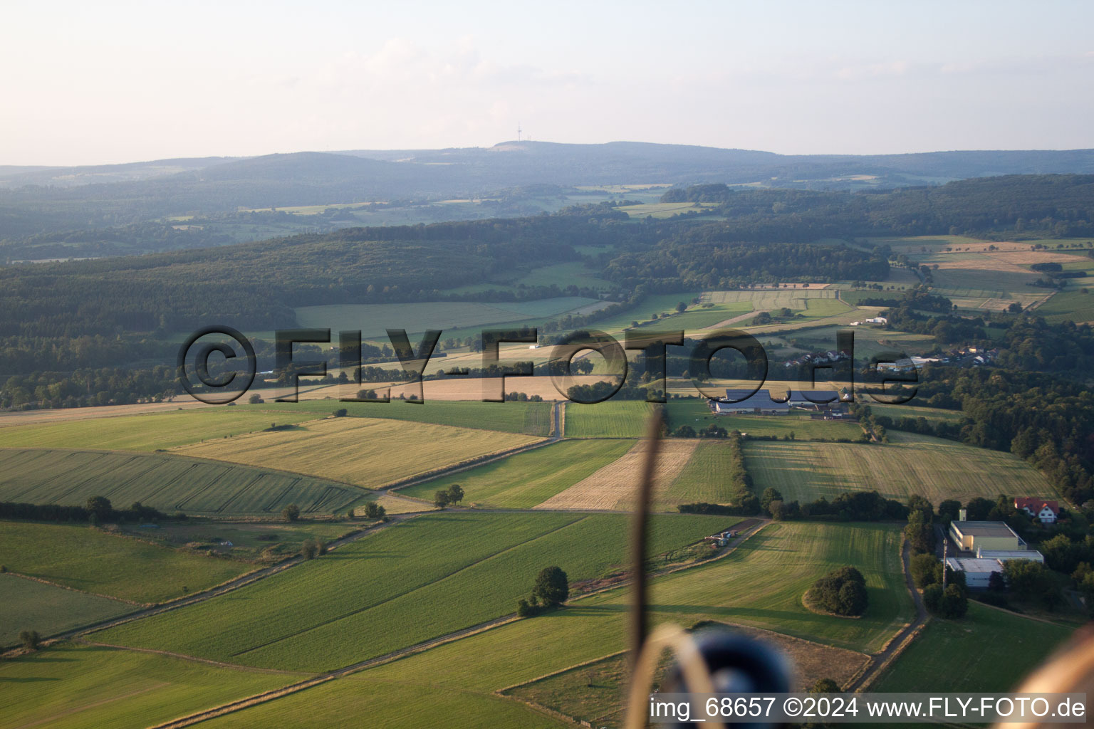 Vue aérienne de Aérodrome de planeurs à Gedern dans le département Hesse, Allemagne