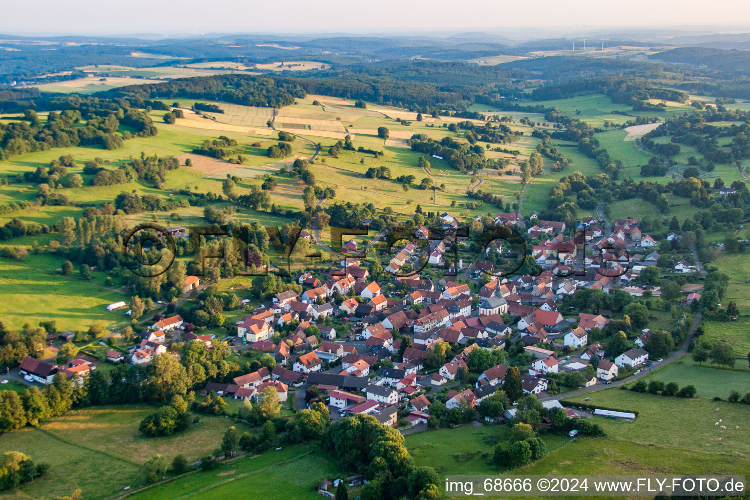 Burkhards dans le département Hesse, Allemagne vue du ciel