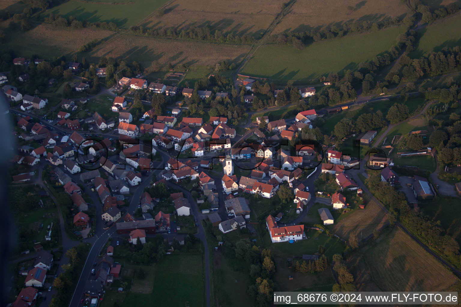 Vue oblique de Quartier Breungeshain in Schotten dans le département Hesse, Allemagne