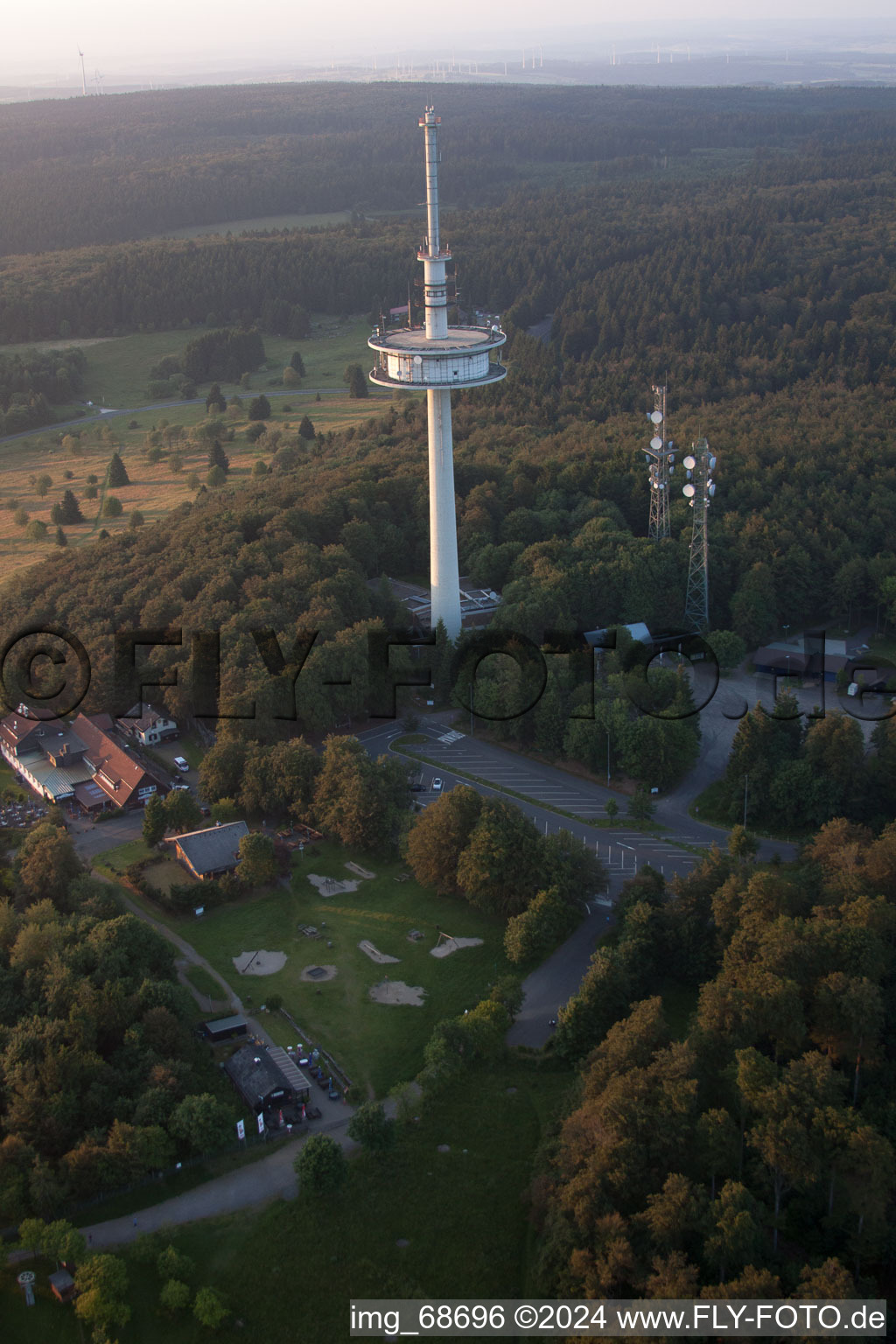 Hoherodskopf dans le département Hesse, Allemagne vue du ciel