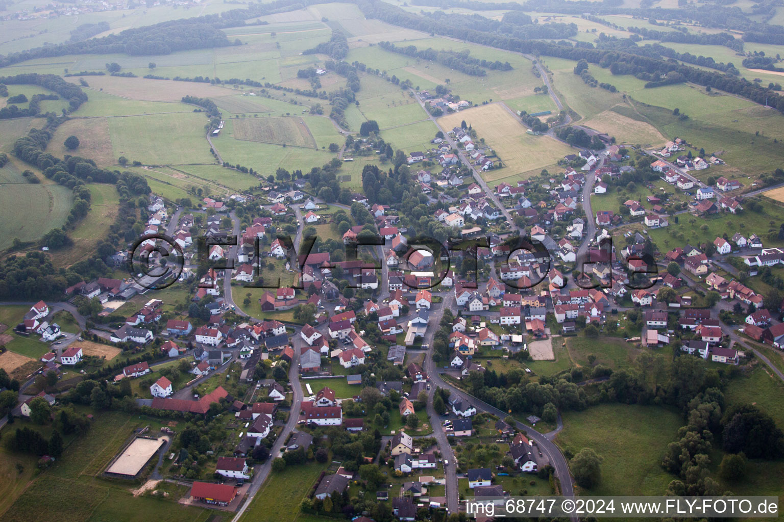 Photographie aérienne de Hutten dans le département Hesse, Allemagne