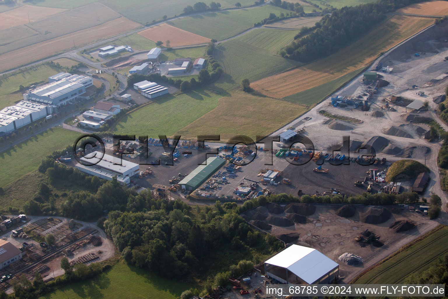 Photographie aérienne de Zone industrielle à Buchrasen dans le département Bavière, Allemagne