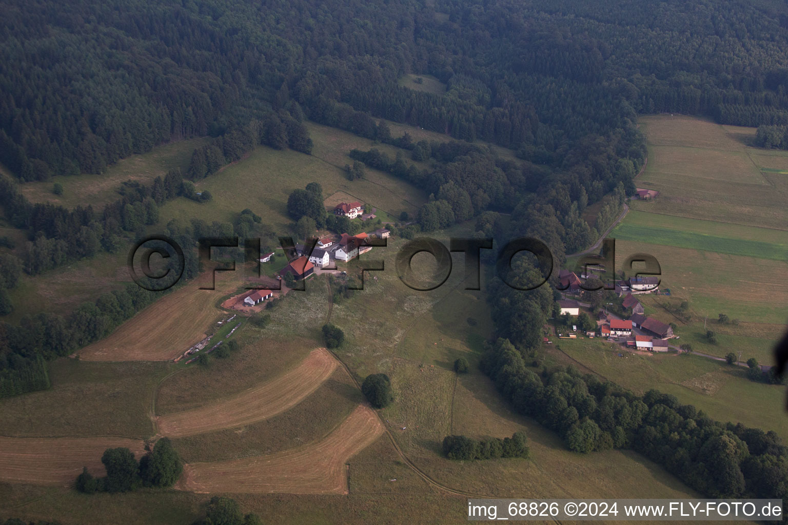 Vue aérienne de Auershof dans le département Bavière, Allemagne