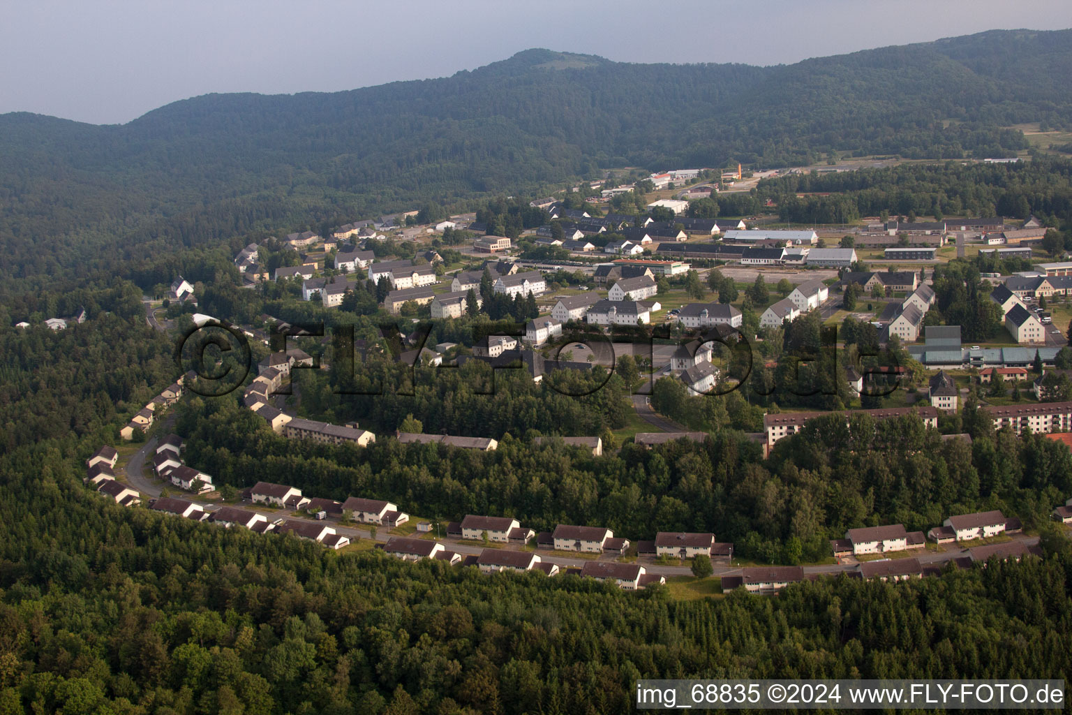 Vue aérienne de Neuwildflecken dans le département Bavière, Allemagne