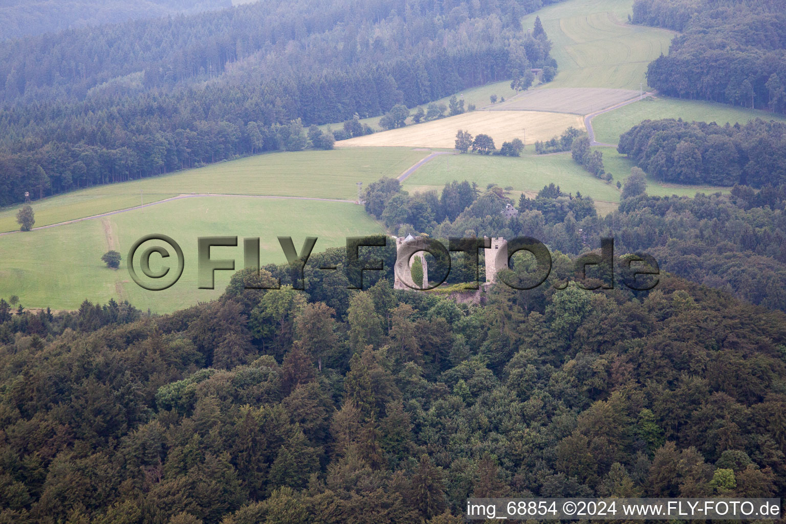 Vue aérienne de Neumart dans le département Hesse, Allemagne