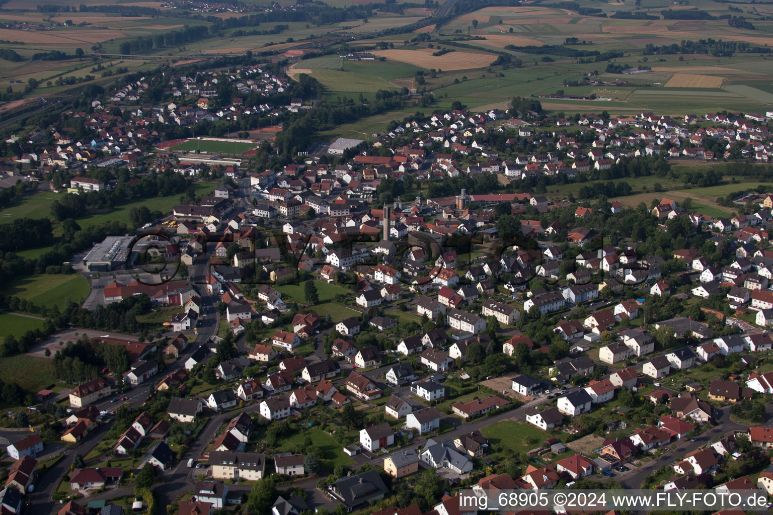 Vue aérienne de K+S Kali à Neuhof dans le département Hesse, Allemagne