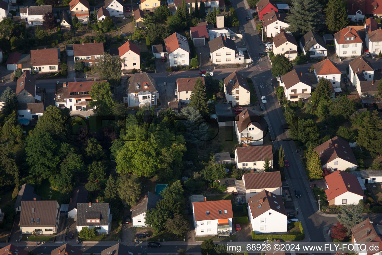 Quartier Dannstadt in Dannstadt-Schauernheim dans le département Rhénanie-Palatinat, Allemagne vue d'en haut