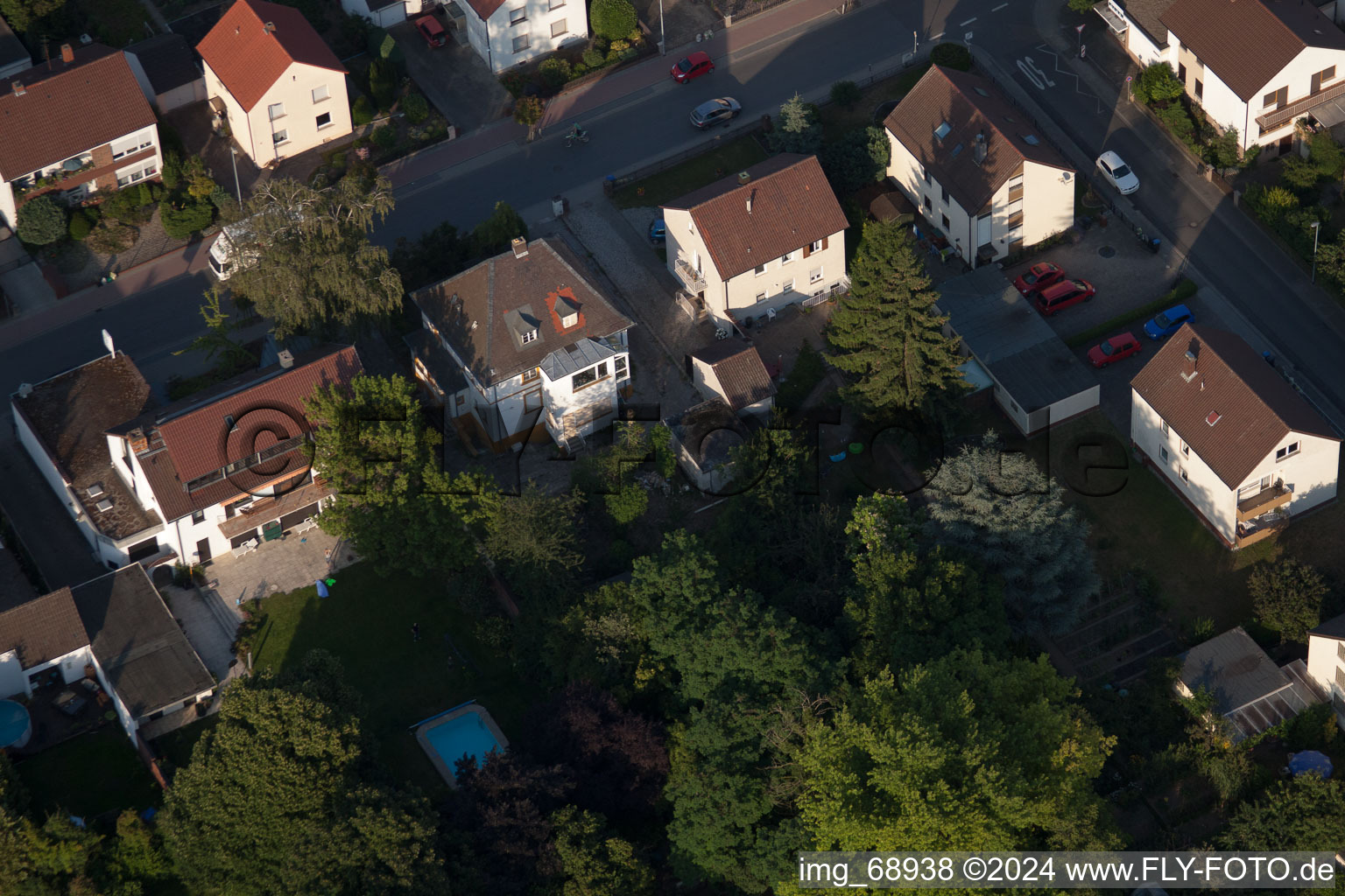 Vue oblique de Quartier Dannstadt in Dannstadt-Schauernheim dans le département Rhénanie-Palatinat, Allemagne