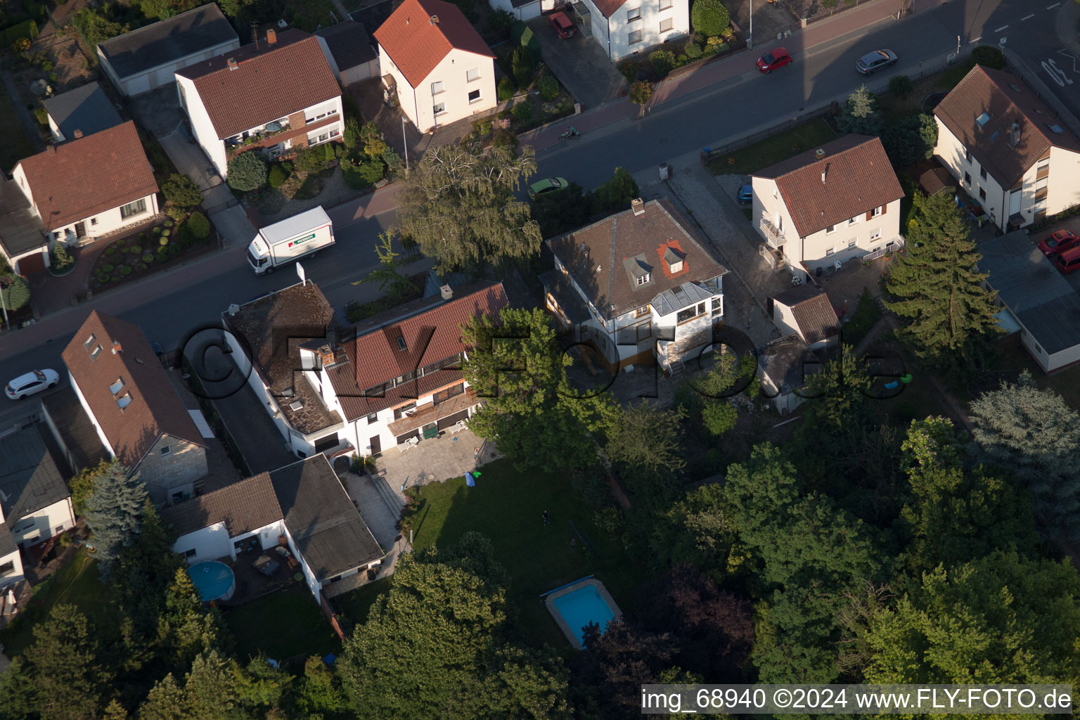 Quartier Dannstadt in Dannstadt-Schauernheim dans le département Rhénanie-Palatinat, Allemagne hors des airs