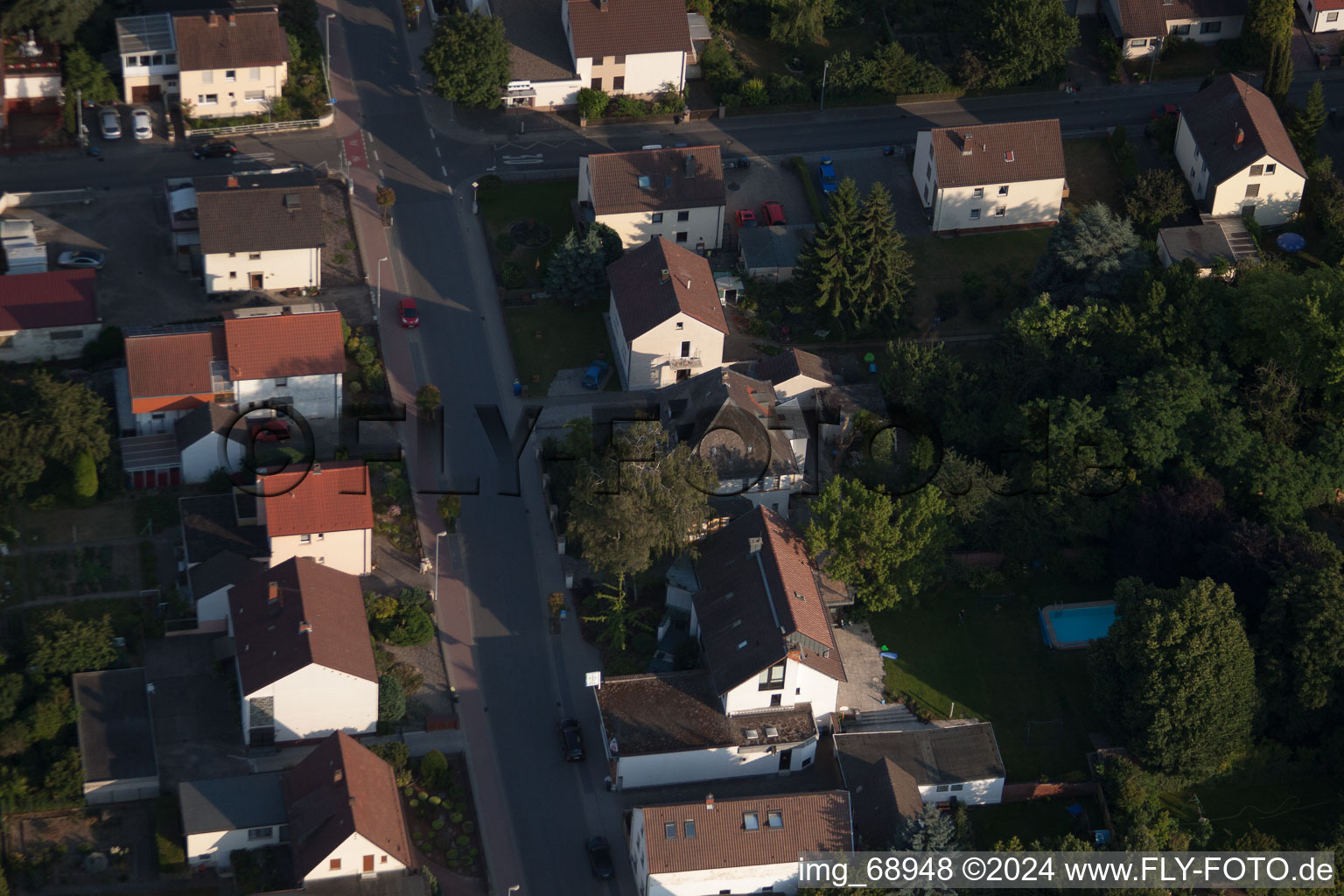 Quartier Dannstadt in Dannstadt-Schauernheim dans le département Rhénanie-Palatinat, Allemagne vue du ciel