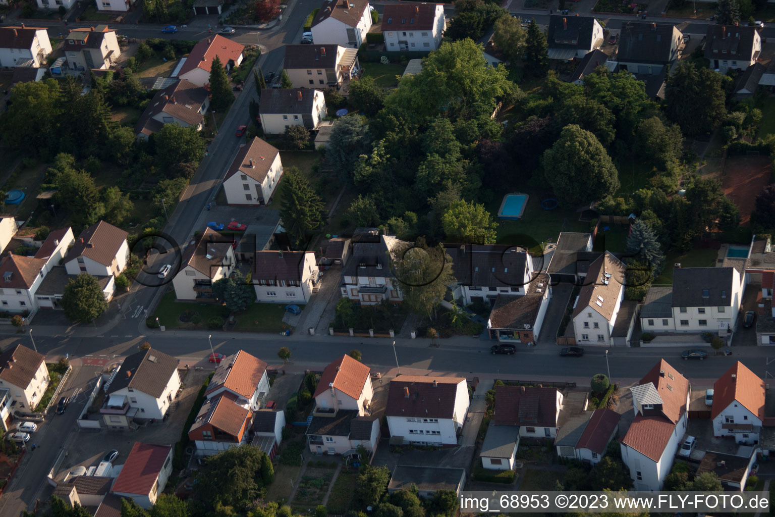 Enregistrement par drone de Quartier Dannstadt in Dannstadt-Schauernheim dans le département Rhénanie-Palatinat, Allemagne