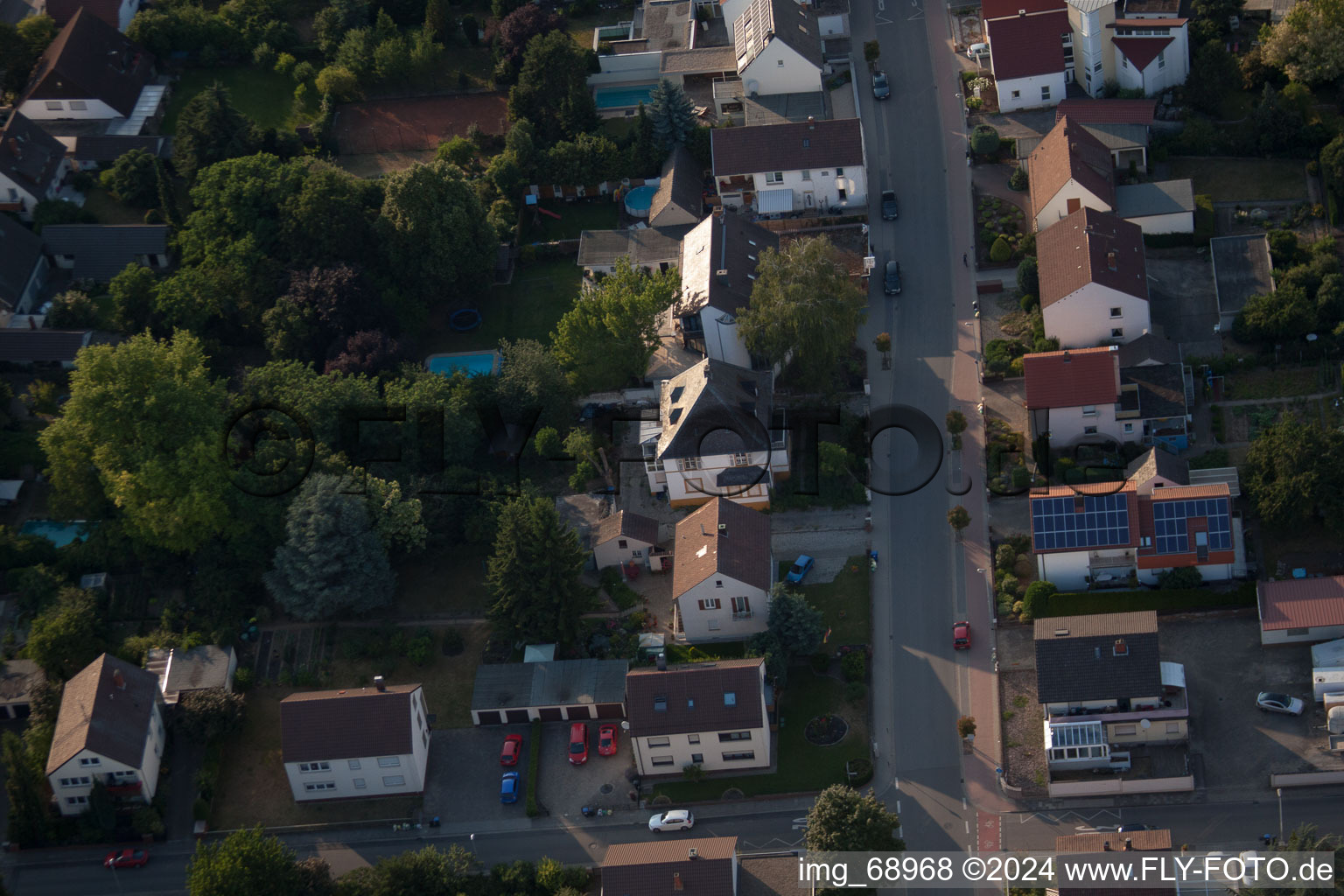 Vue d'oiseau de Quartier Dannstadt in Dannstadt-Schauernheim dans le département Rhénanie-Palatinat, Allemagne