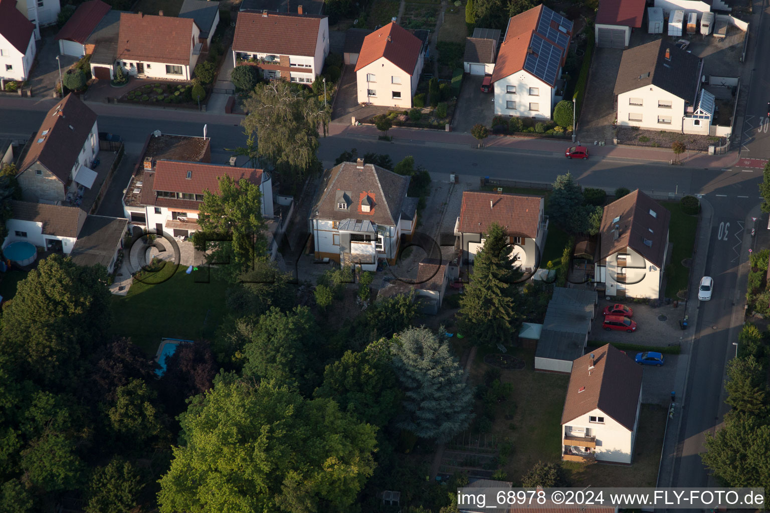 Vue oblique de Quartier Dannstadt in Dannstadt-Schauernheim dans le département Rhénanie-Palatinat, Allemagne