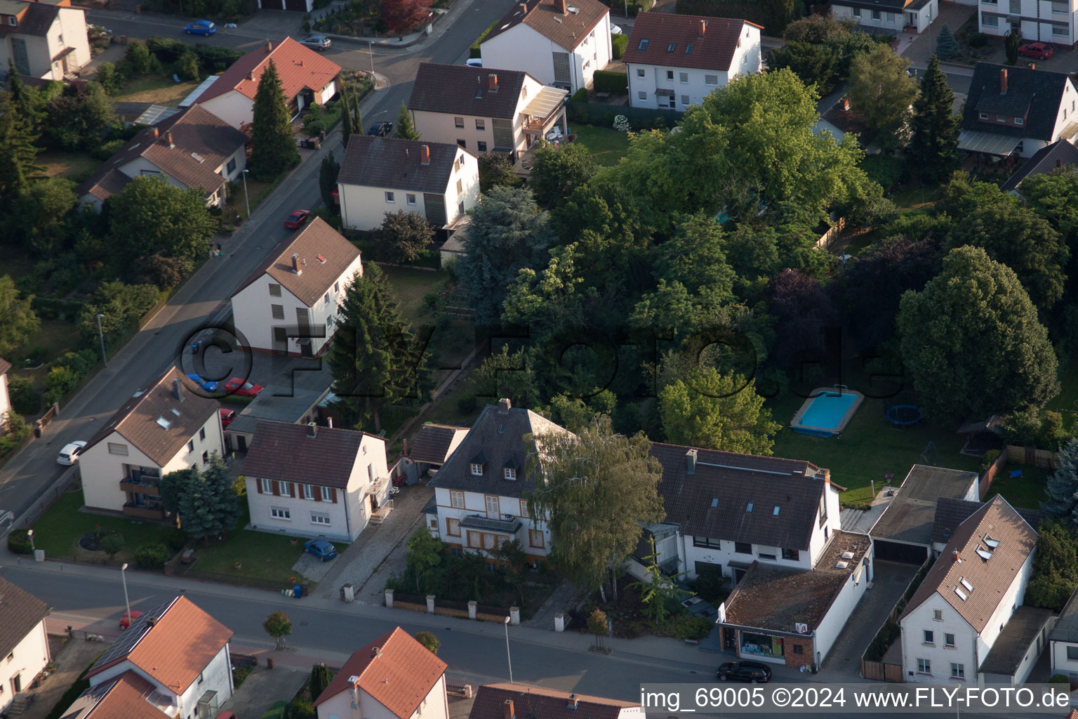 Vue d'oiseau de Quartier Dannstadt in Dannstadt-Schauernheim dans le département Rhénanie-Palatinat, Allemagne