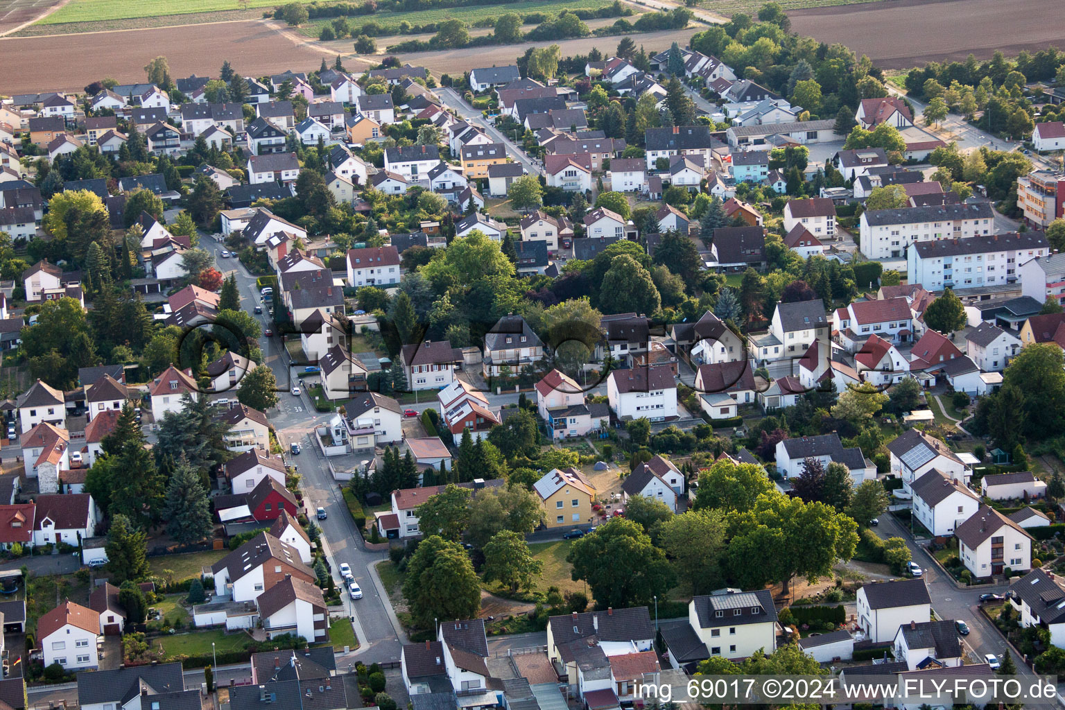 Vue aérienne de Quartier Dannstadt in Dannstadt-Schauernheim dans le département Rhénanie-Palatinat, Allemagne