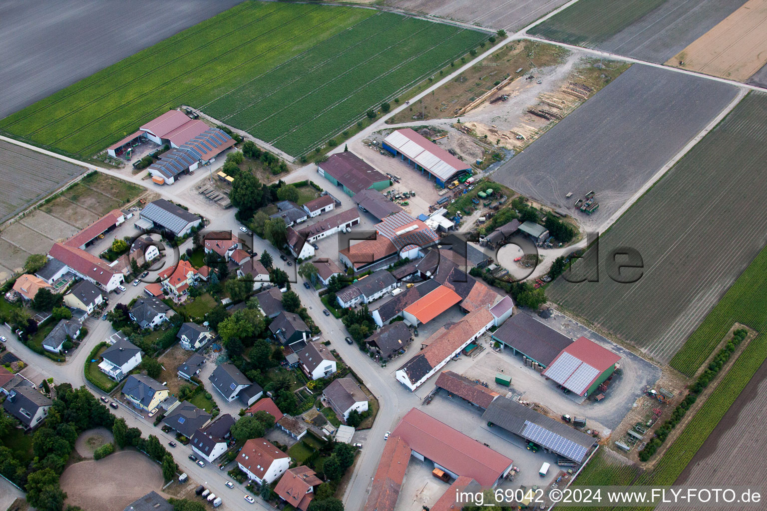 Vue aérienne de Ormsheimerhof dans le département Rhénanie-Palatinat, Allemagne